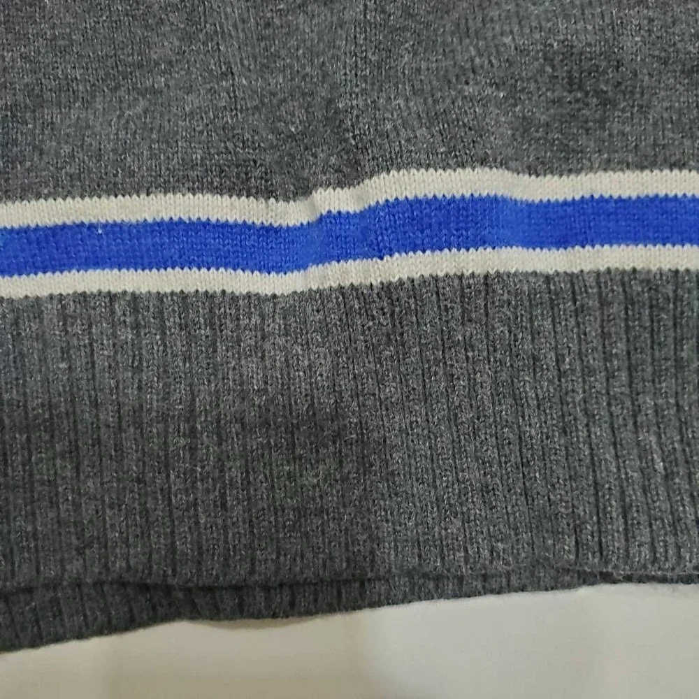 The Children's Place Baby Boys Sweater Black Blue Striped V-Neck Long Sleeve 3T